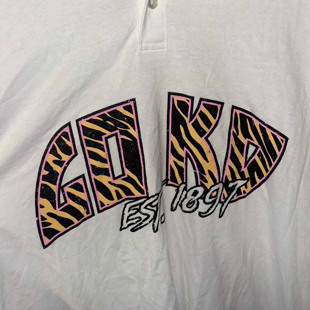 GO KD White Semi Button Down T-Shirt Women’s